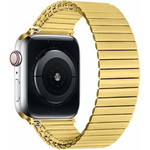 Strap-it Apple Watch 8 stalen rekband (goud)