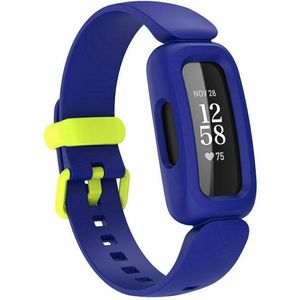 Strap-it Fitbit Ace 3 siliconen bandje (blauw/geel)
