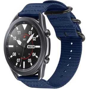 Strap-it Samsung Galaxy Watch 3 - 45mm nylon gesp band (blauw)