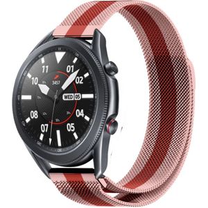 Strap-it Samsung Galaxy Watch 3 Milanese band 45mm (rood/roze)