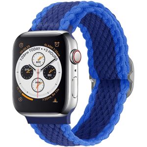 Strap-it Apple Watch verstelbaar geweven nylon bandje (blauw)