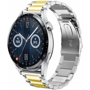 Strap-it Huawei Watch GT 3 46mm stalen band (zilver/goud)