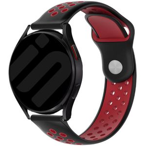 Strap-it Samsung Galaxy Watch FE sport band (zwart/rood)