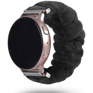 Strap-it Samsung Galaxy Watch 4-44mm Scrunchie bandje (zwart)