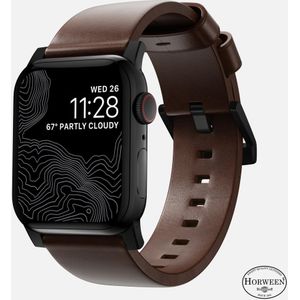 Nomad Modern Apple Watch leren bandje (bruin/zwart)