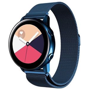 Strap-it Samsung Galaxy Watch Active Milanese band (blauw)