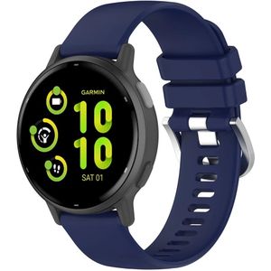 Strap-it Garmin Vivoactive 5 siliconen classic bandje (donkerblauw)