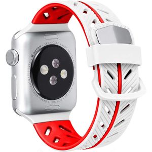 Strap-it Apple Watch Special Edition band (wit/rood)
