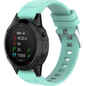 Strap-it Garmin Fenix 5 / 6 glossy silicone band (aqua)