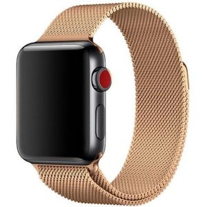 Strap-it Apple Watch 8 milanese band (rosé goud)