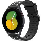 Strap-it Samsung Galaxy Watch 5 - 40mm sport gesp band (zwart/wit)