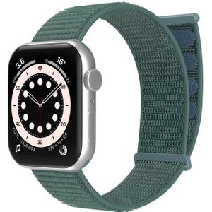 Strap-it Apple Watch nylon loop bandje (dennengroen)