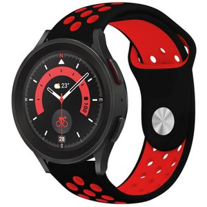 Strap-it Samsung Galaxy Watch 5 Pro sport band (zwart/rood)