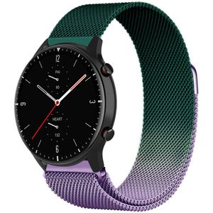 Strap-it Amazfit GTR 2 Milanese band (paars/groen)