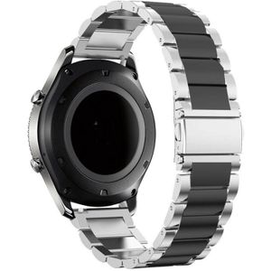 Strap-it Huawei Watch GT 4 - 41mm stalen band zilver/zwart