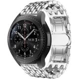 Strap-it Samsung Galaxy Watch stalen draak band 46mm (zilver)