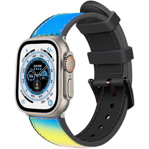Strap-it Apple Watch Ultra nylon hybrid bandje (kleurrijk)