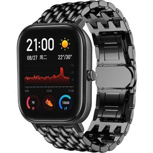 Strap-it Xiaomi Amazfit GTS stalen draak band (zwart)