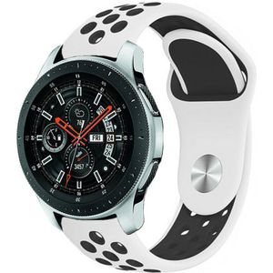 Strap-it Samsung Galaxy Watch sport band 46mm (wit/zwart)