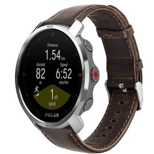 Strap-it Polar Grit X leren band (donkerbruin)