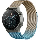 Strap-it Huawei Watch GT 2 Pro Milanese band (blauw/goud)