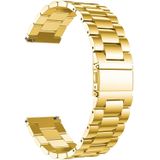 Strap-it Stalen horlogeband 22mm - universeel - goud