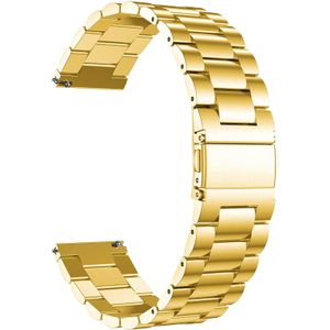 Strap-it Stalen horlogeband 22mm - universeel - goud