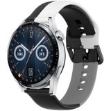 Strap-it Huawei Watch GT 3 46mm triple sport band (zwart-wit-grijs)