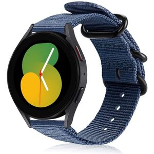 Strap-it Samsung Galaxy Watch 5 - 40mm nylon gesp band (blauw)