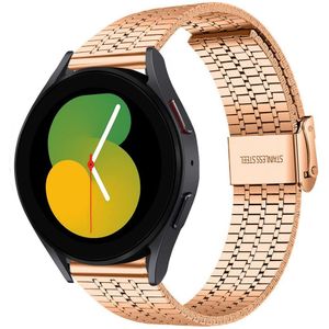 Strap-it Samsung Galaxy Watch 5 - 40mm roestvrij stalen band (rosé goud)
