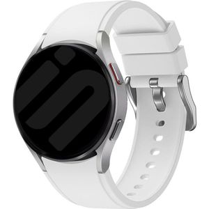 Strap-it Samsung Galaxy Watch 6 Classic 47mm siliconen band perfect fit (wit)