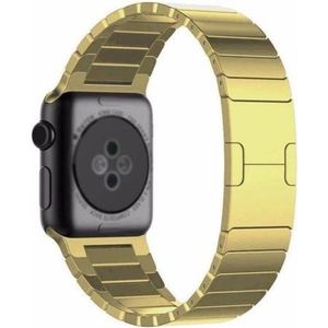 Strap-it Apple Watch 8 luxe metalen band (goud)