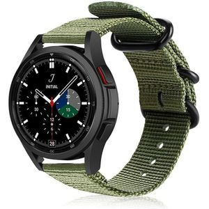 Strap-it Samsung Galaxy Watch 4 Classic 46mm nylon gesp band (groen)