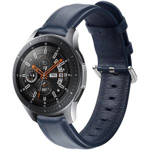 Strap-it Samsung Galaxy Watch 46mm leren bandje (donkerblauw)