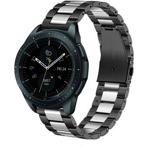Strap-it Samsung Galaxy Watch stalen band 42mm (zwart/zilver)