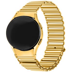 Strap-it Samsung Galaxy Watch 4 Classic 42mm stalen loop bandje (goud)