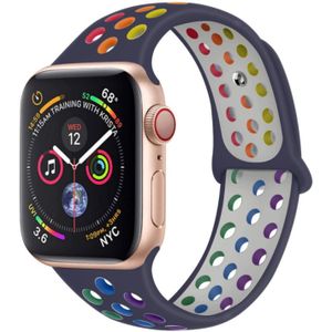 Strap-it Apple Watch 8 sport band (kleurrijk donkerblauw)