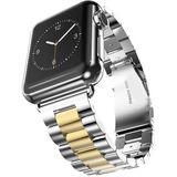 Strap-it Apple Watch 8 stalen band (zilver/goud)