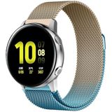 Strap-it Samsung Galaxy Watch Active Milanese band (blauw/goud)