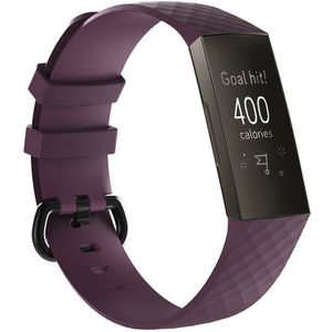 Strap-it Fitbit Charge 3 silicone band (paars)