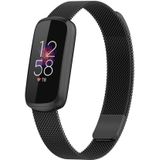 Strap-it Fitbit Luxe Milanese band (zwart)