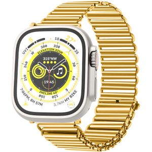 Strap-it Apple Watch stalen loop bandje (goud)