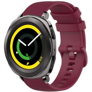 Strap-it Samsung Gear Sport Luxe Siliconen bandje (donkerrood)