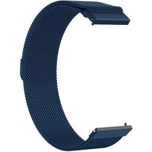 Strap-it Milanese horlogeband 22mm - universeel - blauw