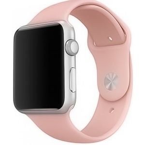 Strap-it Apple Watch silicone band (lichtroze)