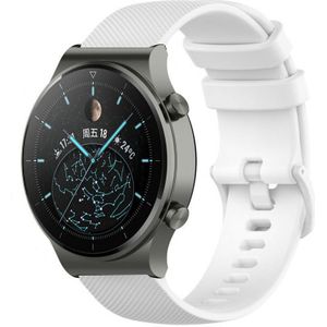 Strap-it Huawei Watch GT 2 Pro luxe siliconen bandje (wit)