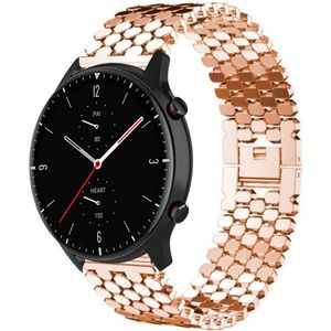 Strap-it Amazfit GTR 2 stalen vis band (rosé goud)