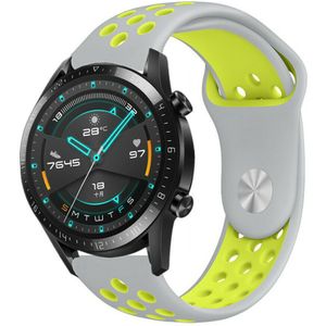 Strap-it Huawei Watch GT 2 sport band (grijs geel)