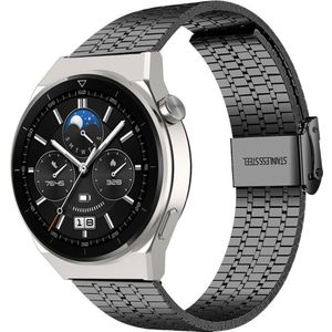 Strap-it Huawei Watch roestvrij stalen band (zwart)