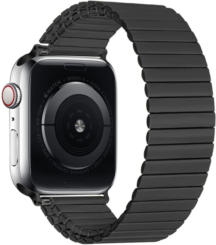 Strap-it Apple Watch stalen rekband (zwart)